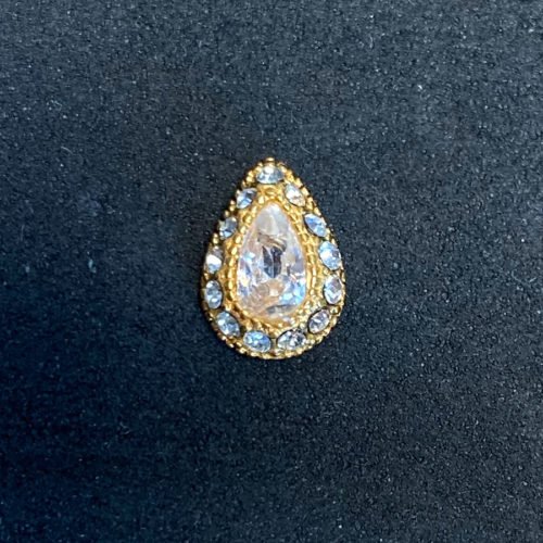 Hélix lágrima brillantes oro