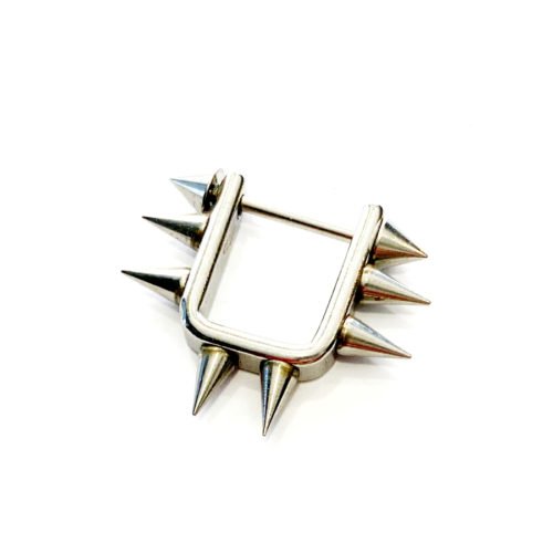 Pendiente acero quirúrgico cuadrado con pinchos