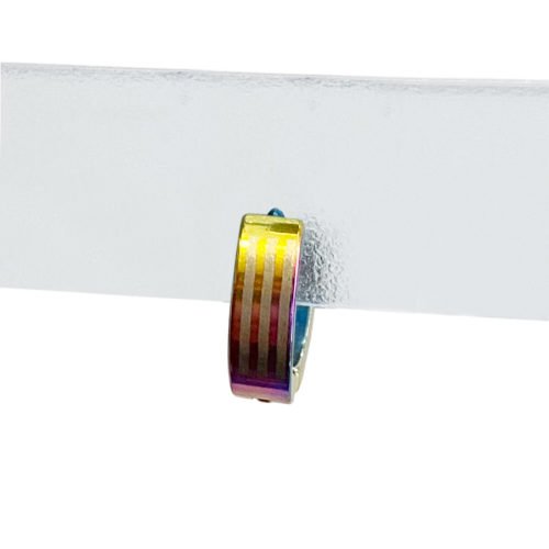 Aro acero quirúrgico multicolor con lineas