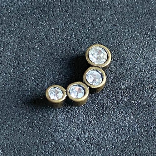 Hélix cobre 4 brillantes semicírculo blanco