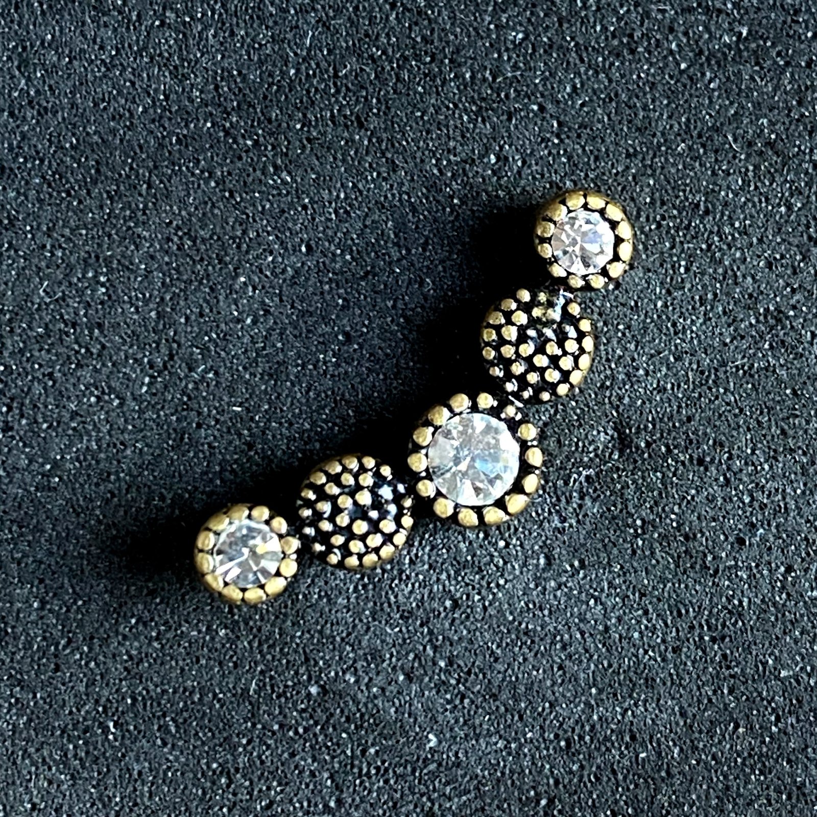 Hélix cobre + 3 brillantes largo blanco