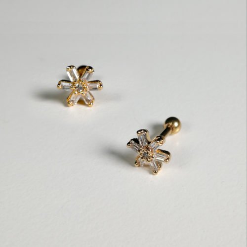 Hélix oro brillante copo de nieve