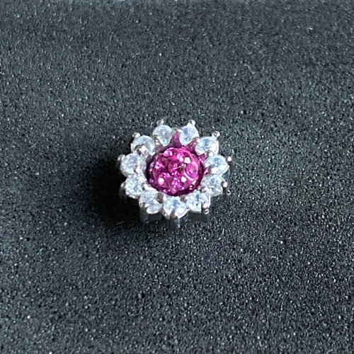 Hélix flor centro color rosa