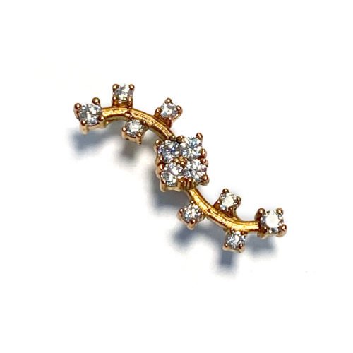 Hélix rama con flor centro oro