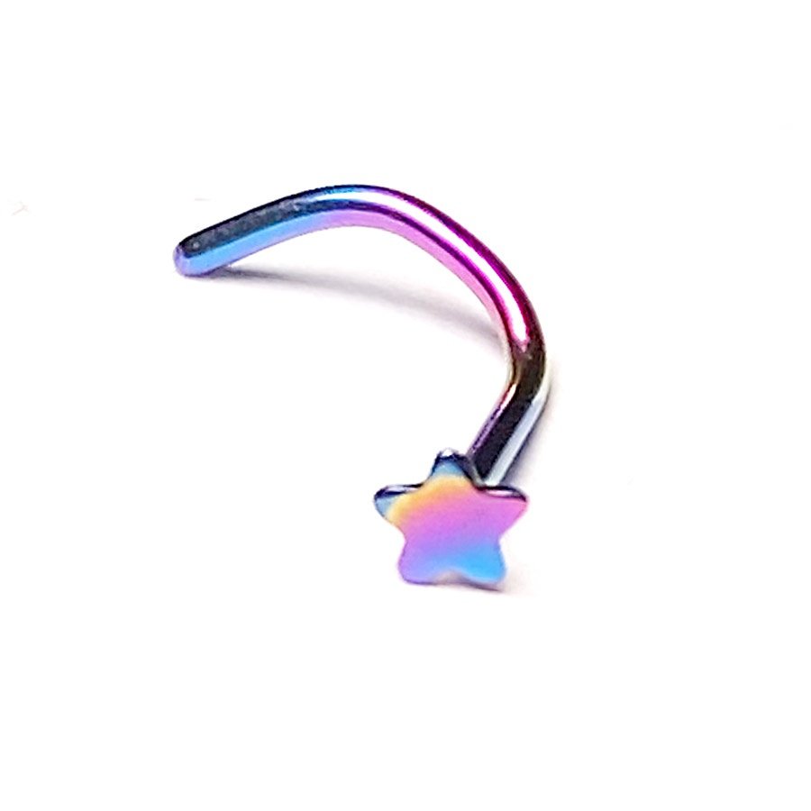 Nostril con una estrella multicolor