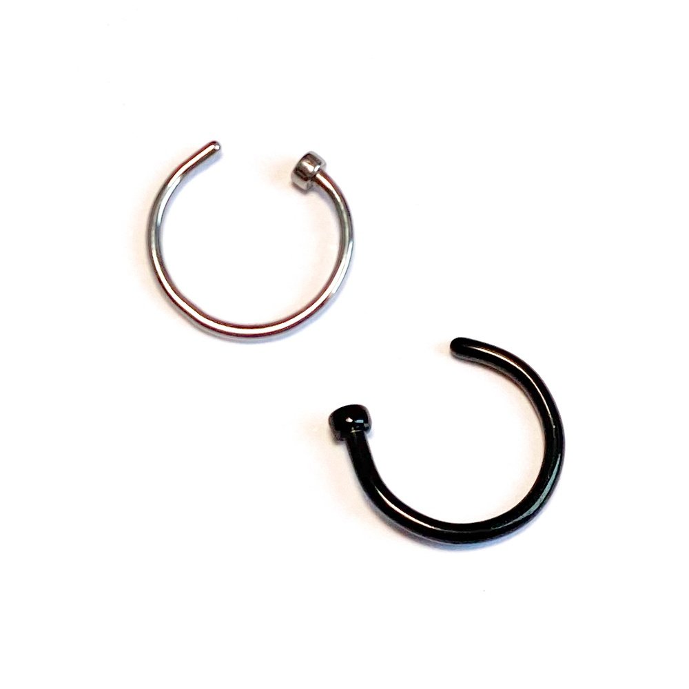 Nostril aro abierto acero quirúrgico