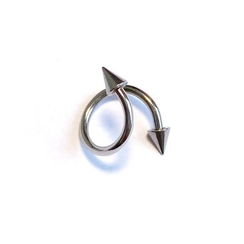 Labret espiral acero quirúrgico 1,2 mm. con conos