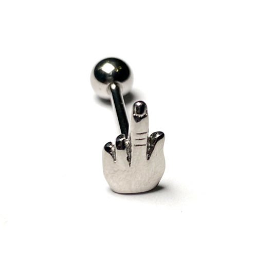 Barbell lengua acero con una mano