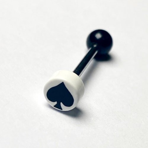 Barbell lengua acero con una pica