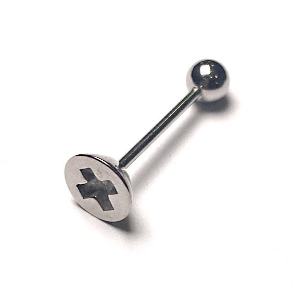 Barbell lengua acero con un tornillo