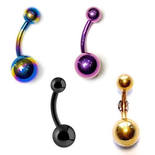 Piercing de acero de colores