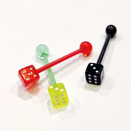 Barbell lengua bioplast con dado