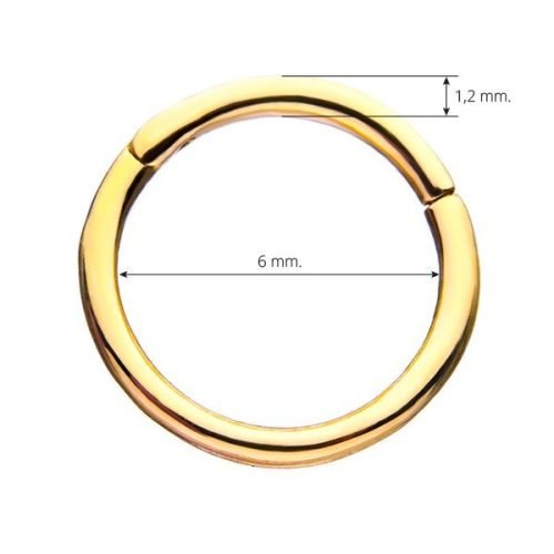 Alternative view of Aro de oro macizo 14 Kt. con cierre de bisagra