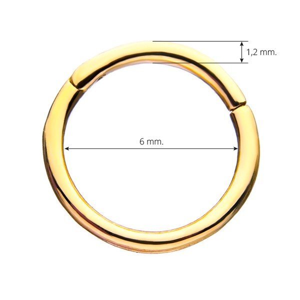 Aro de oro macizo 14 Kt. con cierre de bisagra - Imagen 2