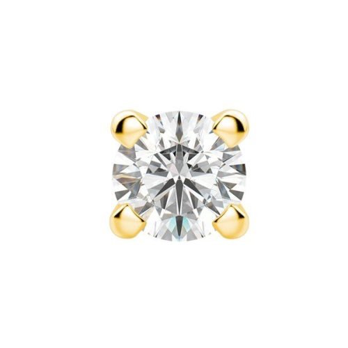 Piercing de oro macizo 14 Kt. con Zirconia corte brillante