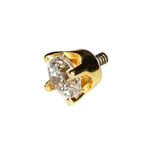 Alternative view of Piercing de oro macizo 14 Kt. con Zirconia corte brillante
