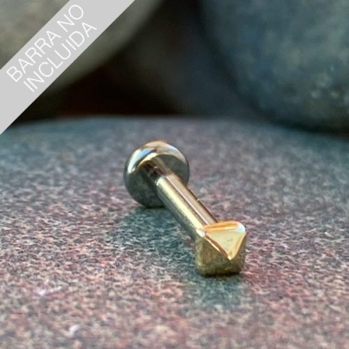 Alternative view of Piercing de oro macizo de 14 Kt. con bisel diamante