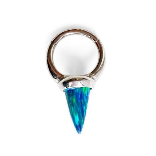 Alternative view of Aro de acero 316L y ópalo negro