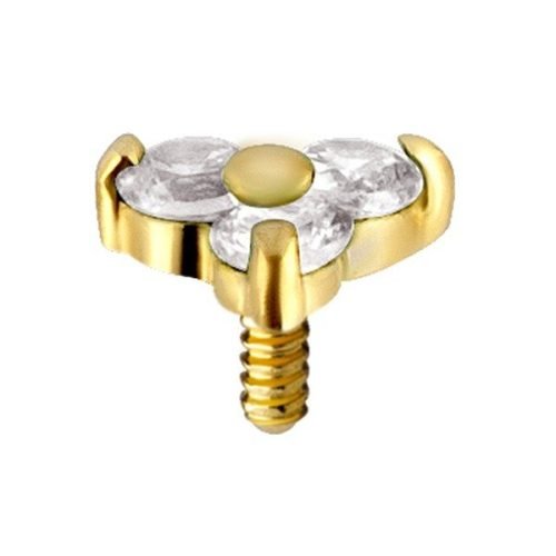 Alternative view of Trinity con baño de oro 24 Kt. y Zirconias de Swarovski®