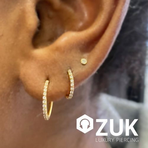 Alternative view of Top de oro macizo 18 Kt. con 1 Swarovski®