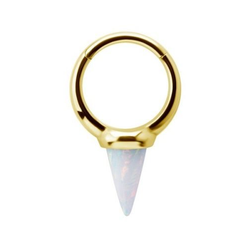 Aro con baño de oro 24 Kt. y ópalo