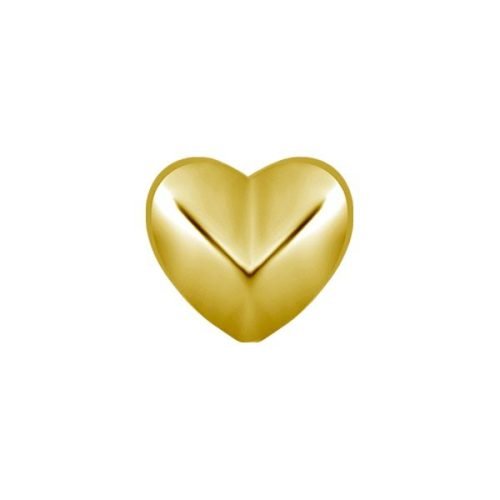 Top con baño de oro 24 Kt. con forma de corazón