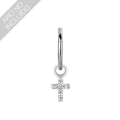 Alternative view of Charm de acero 316L. Cruz con Zirconias