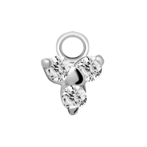 Charm de acero 316L. Trinity con Zirconias
