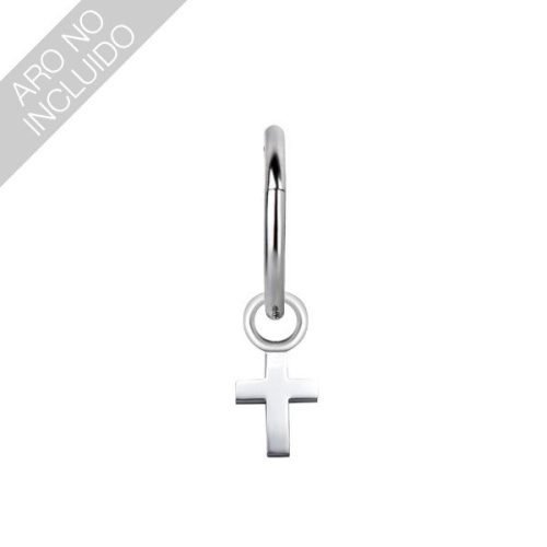 Alternative view of Charm de acero 316L. con una cruz