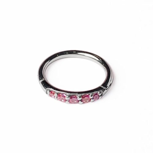 Aro para nariz con Zirconias Premium rosa