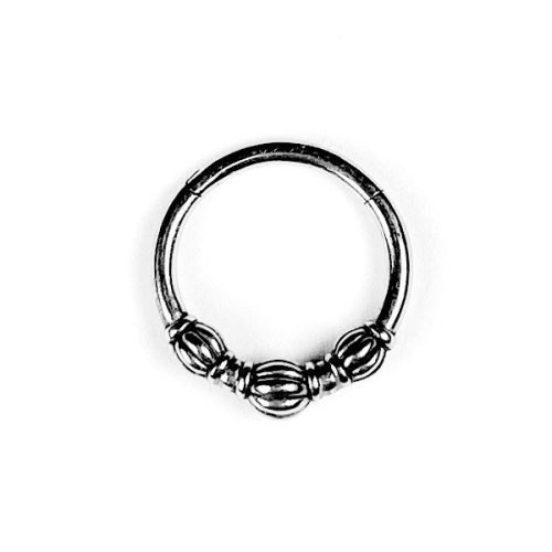 Aro étnico de acero con bisagra estilo 4