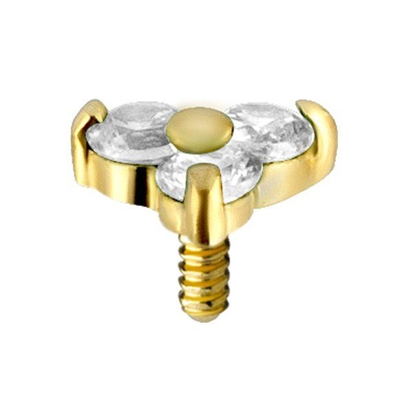 Trinity de oro macizo 18 Kt. y 3 Swarovski® - Imagen 3