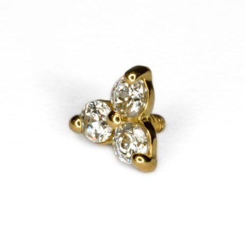 Trinity de oro macizo 18 Kt. y 3 Swarovski®