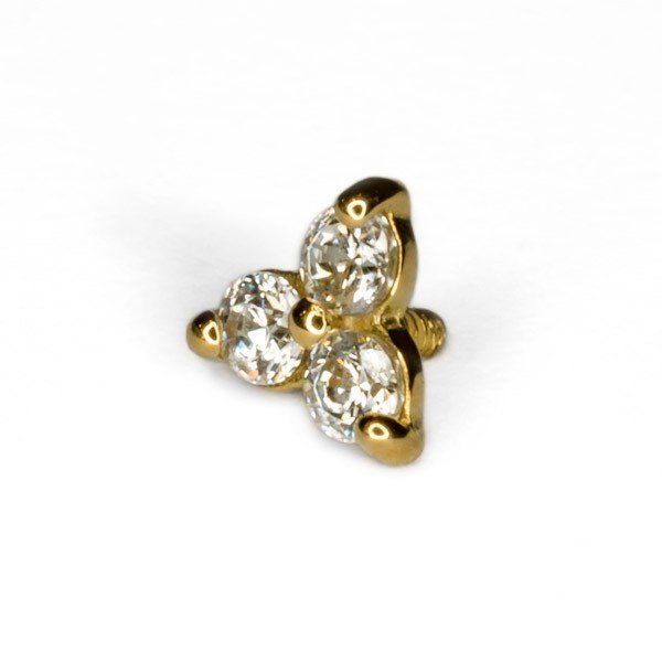 Trinity de oro macizo 18 Kt. y 3 Swarovski®