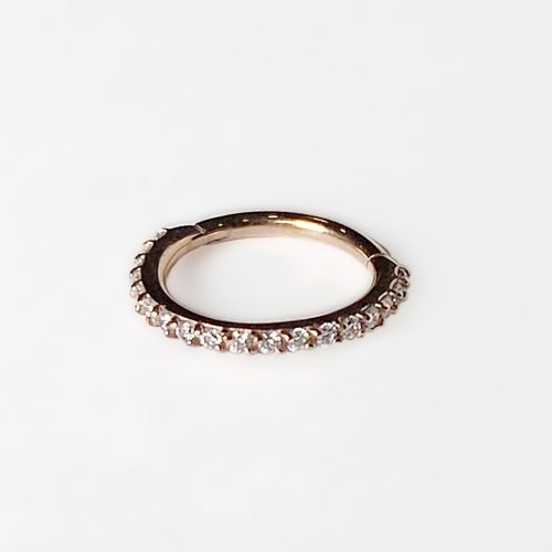 Aro para nariz de oro rosa y Zirconias de Swarovski®