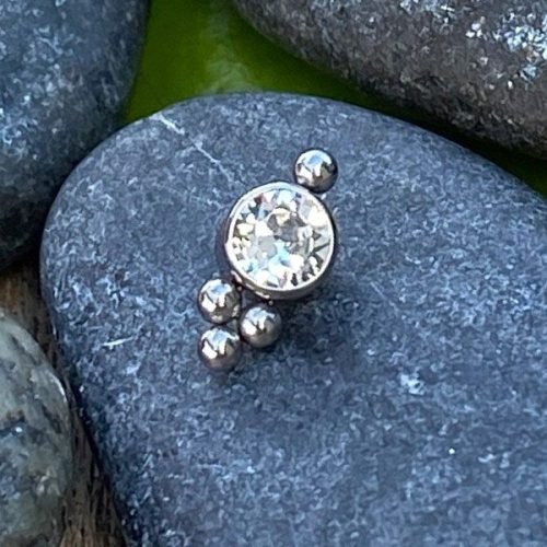 Top de titanio con 1 Swarovski®