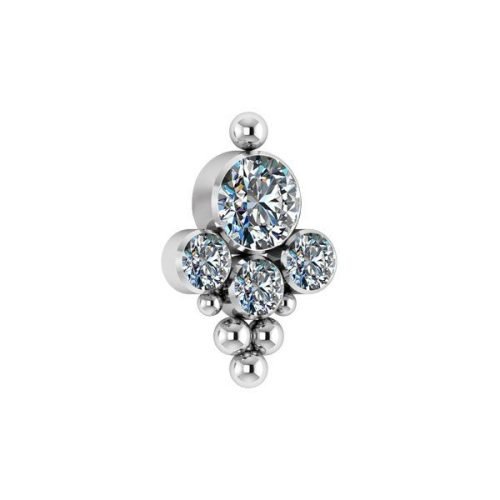 Top de titanio con 4 Swarovski®