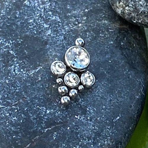 Alternative view of Top de titanio con 4 Swarovski®