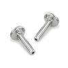 Barra tipo labret de titanio. Sistema sin rosca. Compatible con tops Neometal