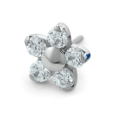 Piercing de titanio con forma de flor