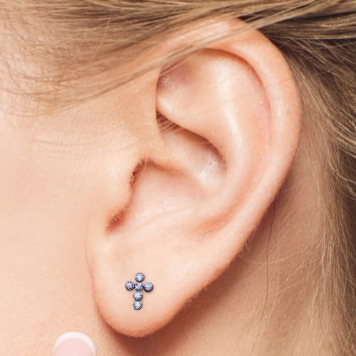 Alternative view of Top de titanio con forma cruz y 6 zirconias